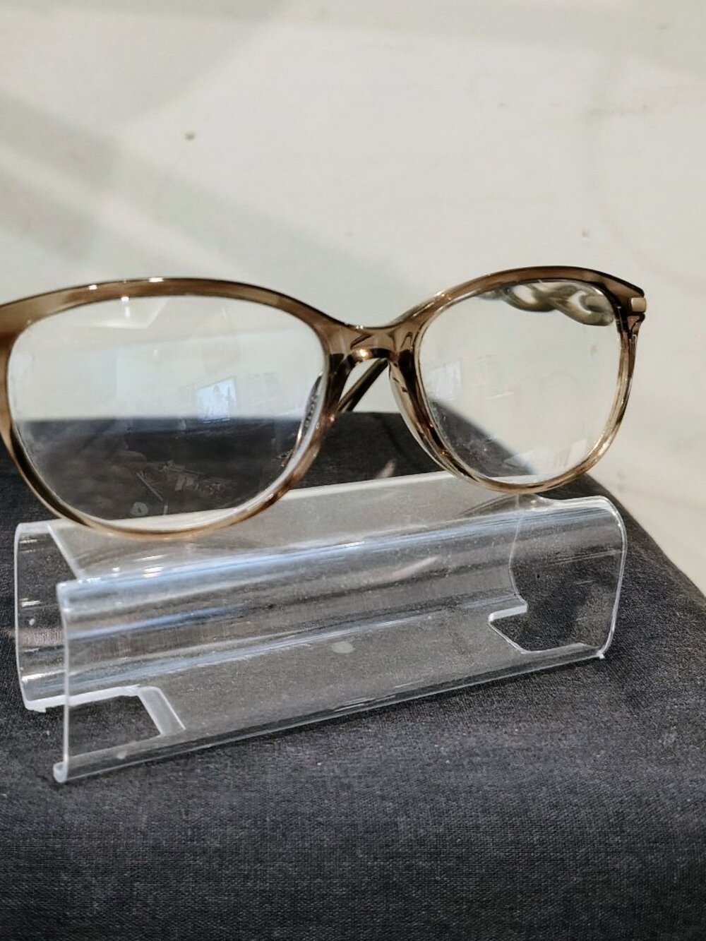 Superflex SF-607 S314 Eyeglasses Frame Womens Brown Gold Cat Eye 53-16-135